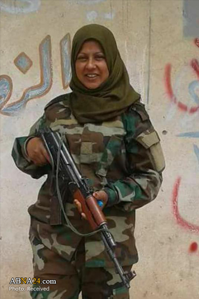 شهادت یک بانوی عضو الحشد الشعبی در جنگ با داعش + عکس شهادت یک بانوی عضو الحشد الشعبی در جنگ با داعش + عکس