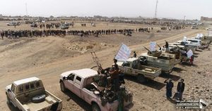 مردان قبیله ارحب آیه «ان تنصر الله» را تفسیر کردند +تصاویر مردان قبیله ارحب آیه «ان تنصر الله» را تفسیر کردند +تصاویر