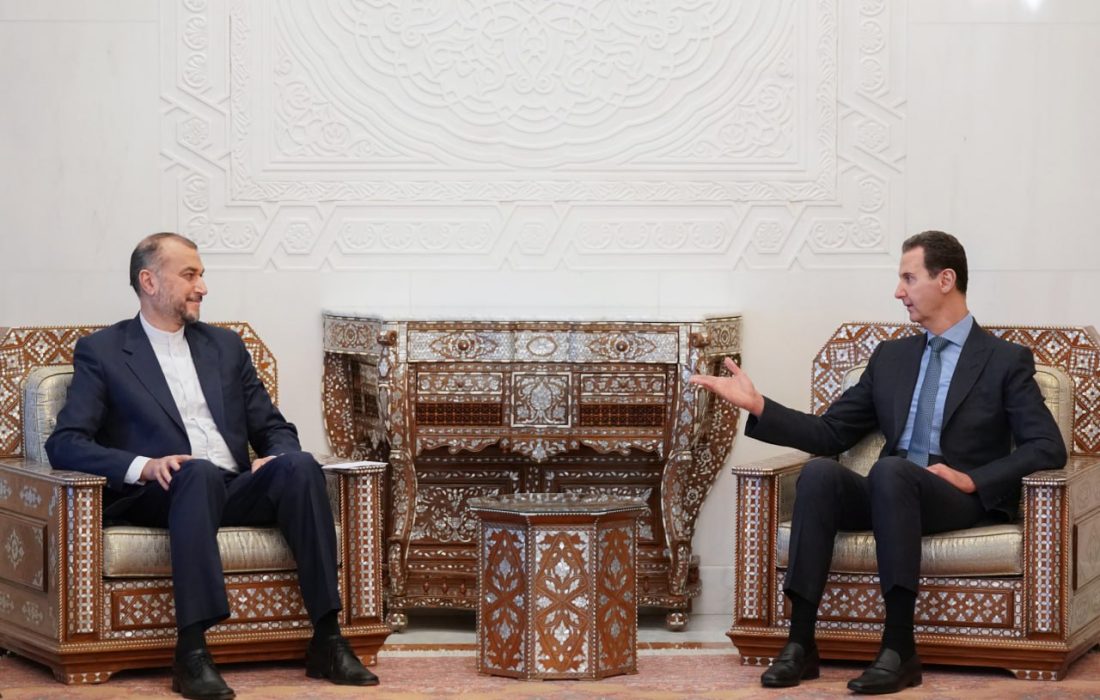 دیدار وزیر خارجه ایران با رئیس جمهور سوریه