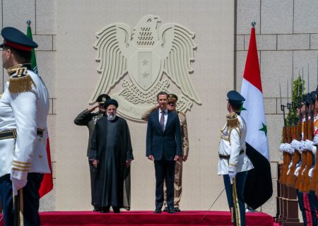 سفر رئیس جمهور ایران به سوریه (تصویر)