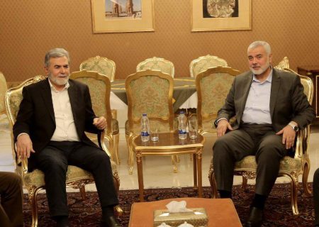 دیدار اسماعیل هنیه با زیاد النخاله در تهران