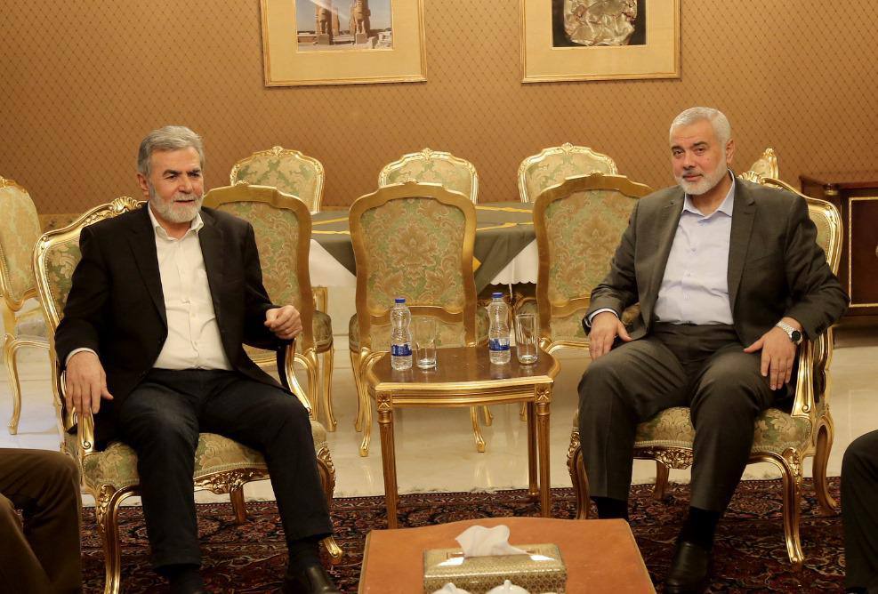 دیدار اسماعیل هنیه با زیاد النخاله در تهران