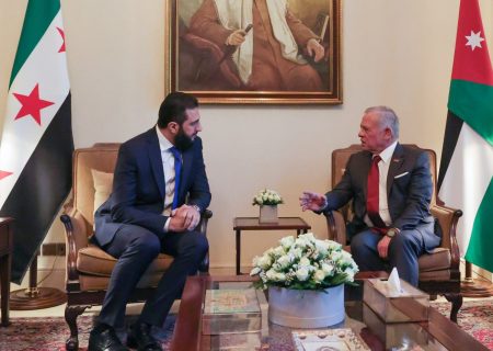 اولین سفر رئیس جمهور سوریه به امان؛ الجولانی با پادشاه اردن دیدار کرد